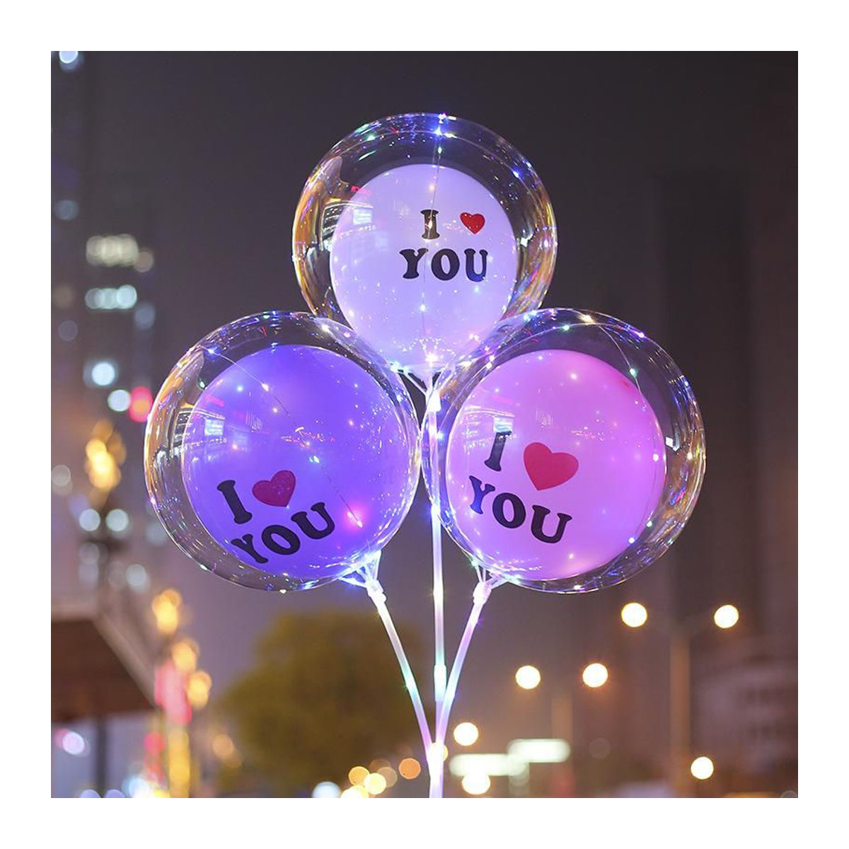 50 Stück Bobo Ballons von DHDH, transparente Blasenballons aus Kunststoff für Geburtstag, Hochzeit oder Babyparty, Durchmesser: 20,32 cm - Bild 4