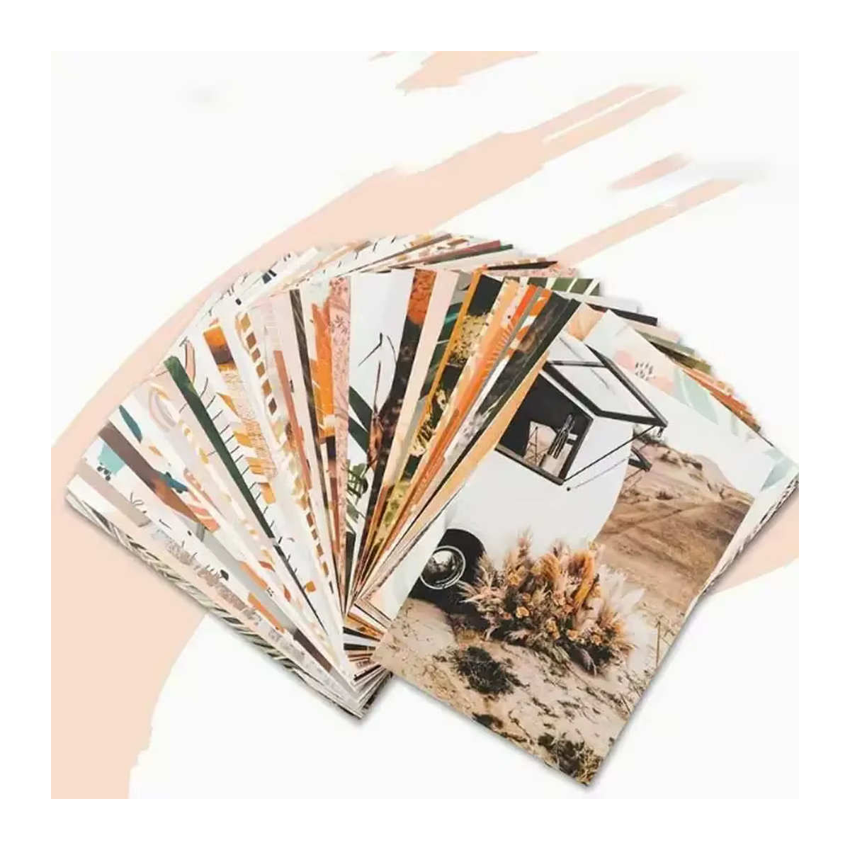 50 Stück Botanische Wandcollage im Bohemian Stil, Mehrfarbige Fotogalerie für dein Schlafzimmer, Dekorative Wandbilder aus Papier - Bild 4