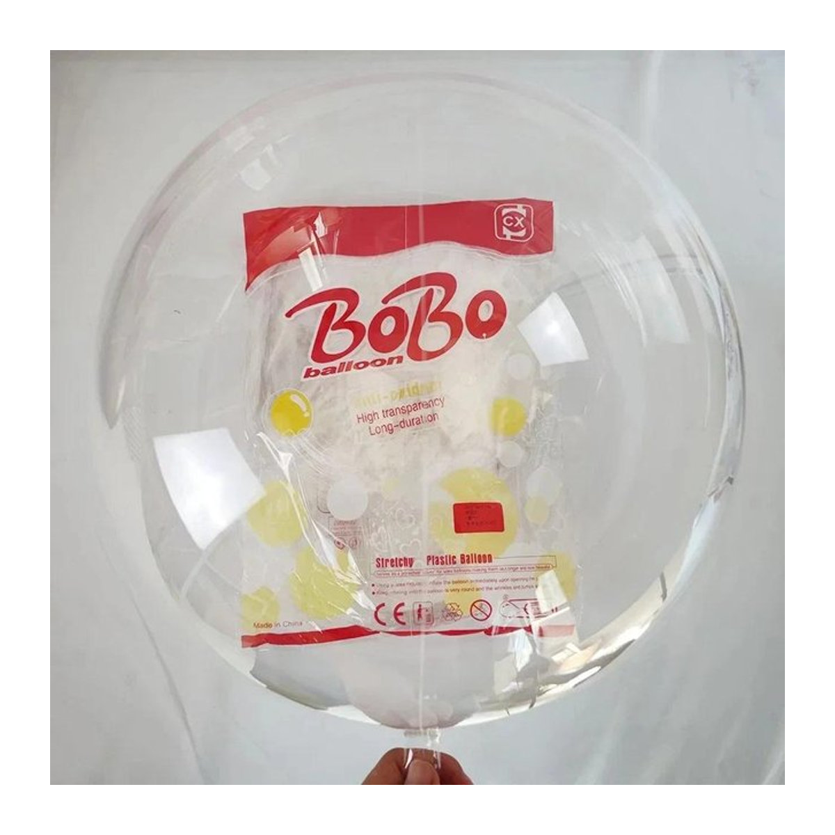 50 Stück DHDH Bobo Ballons transparent rund für Geburtstag und Hochzeit, Durchmesser: 50,8 cm - Bild 1