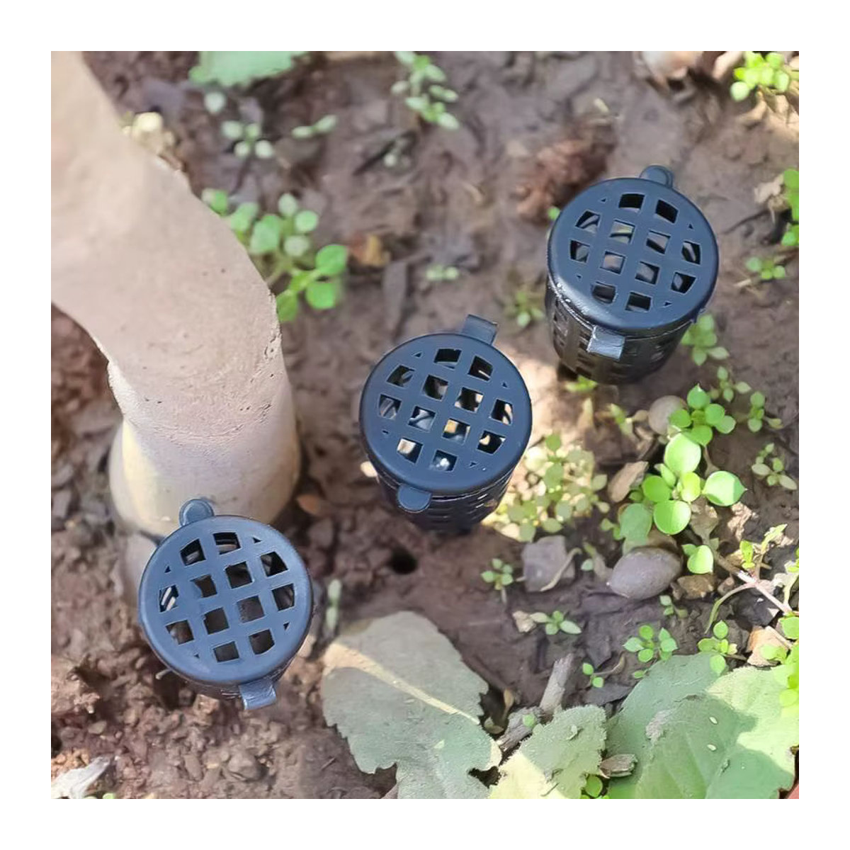 50 Stück Dünger Körbe mit Deckel aus Kunststoff in Schwarz für automatische Pflanzenpflege und Bonsai-Abdeckung - Bild 4