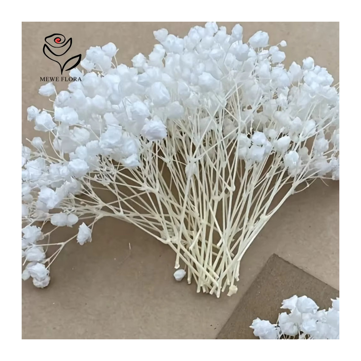 50 Stück getrocknete Schleierkraut-Blumen von YN HI FLOWER in Weiß und Lila für DIY-Dekorationen und Hochzeiten - Bild 2