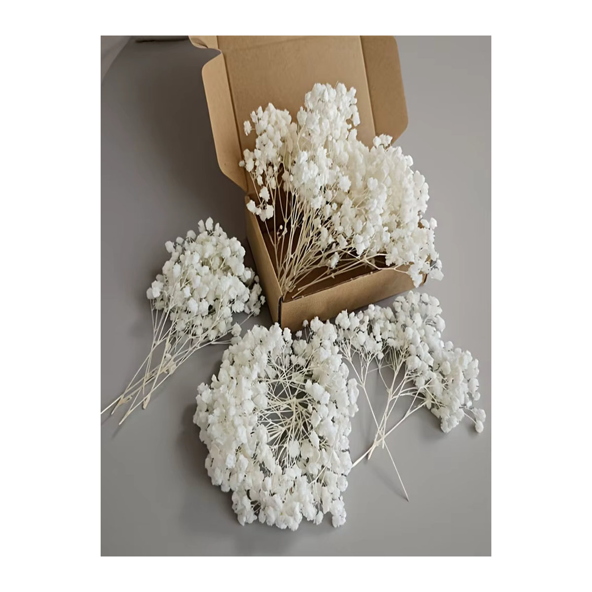 50 Stück getrocknete Schleierkraut-Blumen von YN HI FLOWER in Weiß und Lila für DIY-Dekorationen und Hochzeiten - Bild 7