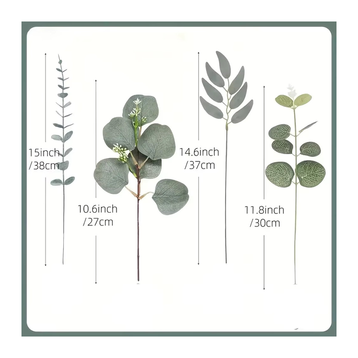50 Stück künstliche Blumensträuße mit Eukalyptusblättern und Weide in Silber und Grün für deine Hochzeits- und Heimdekoration - Bild 3