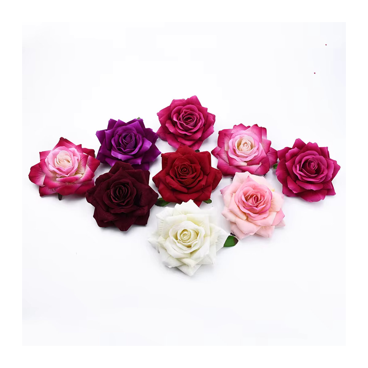 50 Stück künstliche Rosen von smr in Mehrfarbig, Durchmesser: 10 cm, ideal für Hochzeitsdeko und Kränze - Bild 2