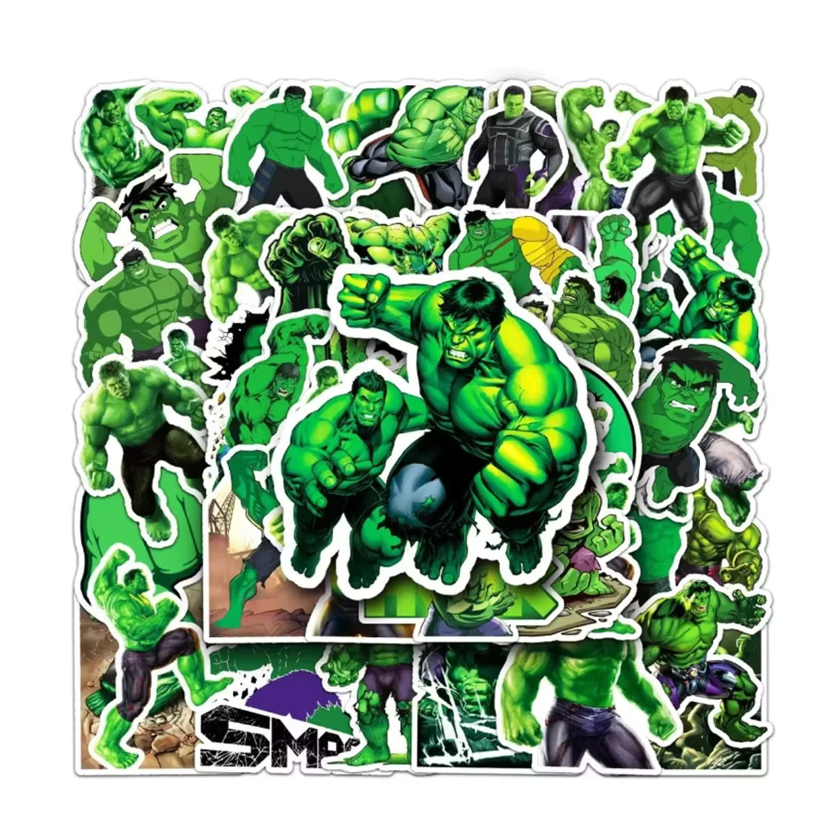 50 Stück Marvel Avengers Hulk Aufkleber aus wasserfestem PVC für Skateboard, Gepäck und Auto, mehrfarbig - Bild 2