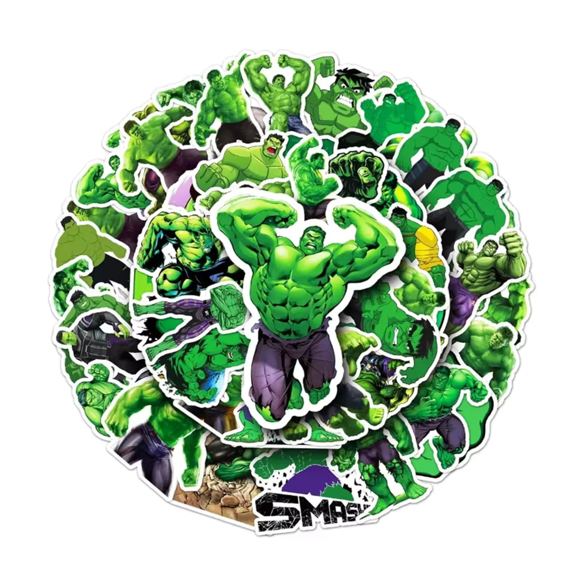 50 Stück Marvel Avengers Hulk Aufkleber aus wasserfestem PVC für Skateboard, Gepäck und Auto, mehrfarbig - Bild 4