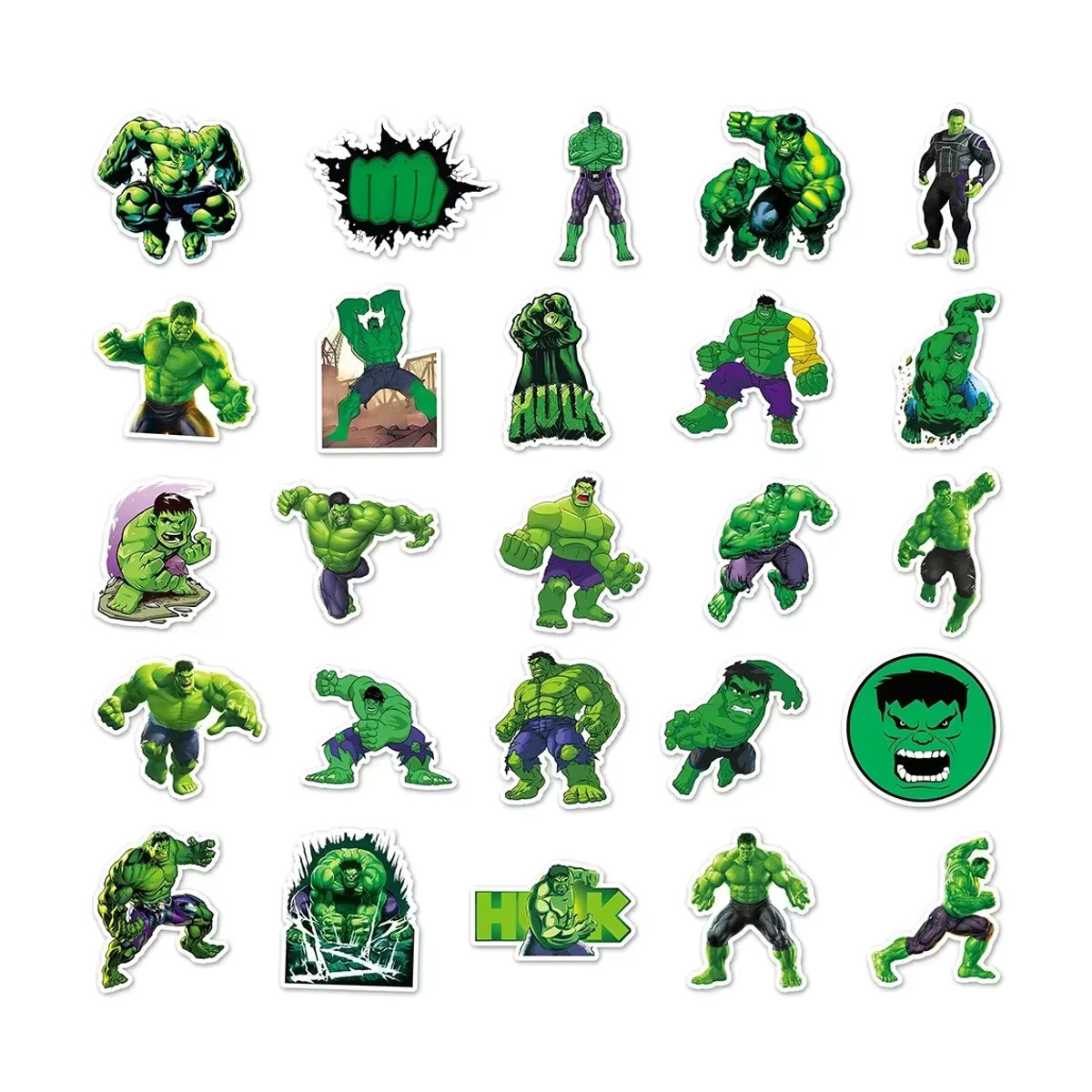 50 Stück Marvel Avengers Hulk Aufkleber aus wasserfestem PVC für Skateboard, Gepäck und Auto, mehrfarbig - Bild 5