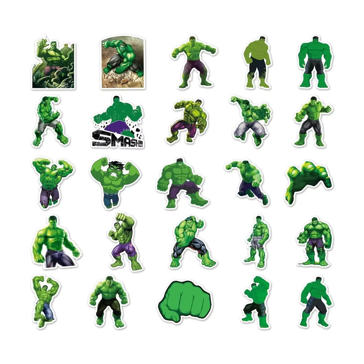 50 Stück Marvel Avengers Hulk Aufkleber aus wasserfestem PVC für Skateboard, Gepäck und Auto, mehrfarbig - Bild 6