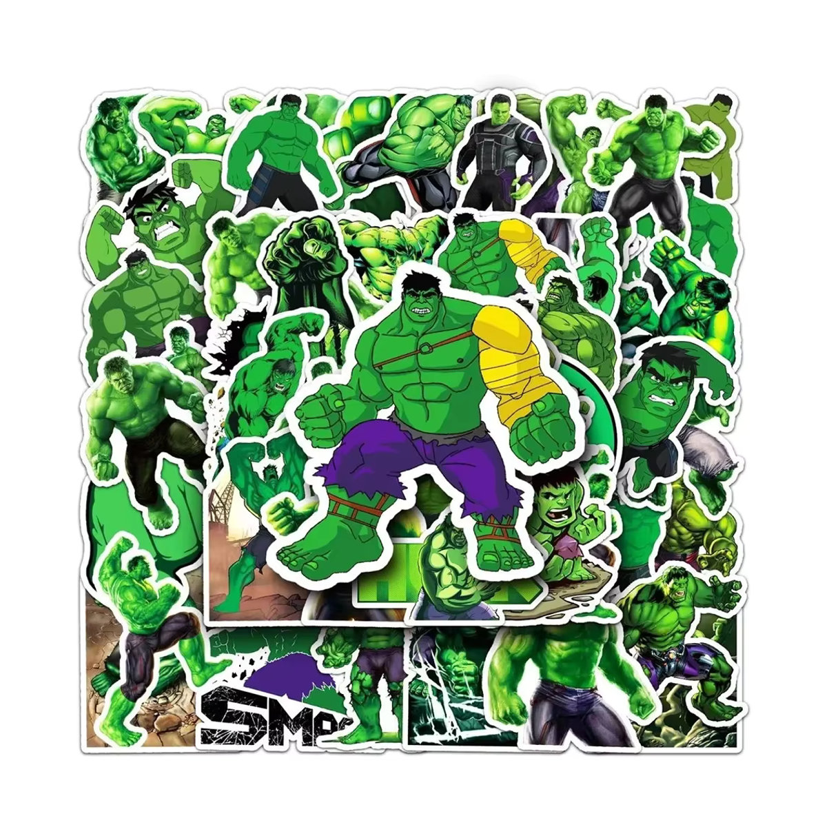 50 Stück Marvel Avengers Hulk Aufkleber aus wasserfestem PVC für Skateboard, Gepäck und Auto, mehrfarbig - Bild 7
