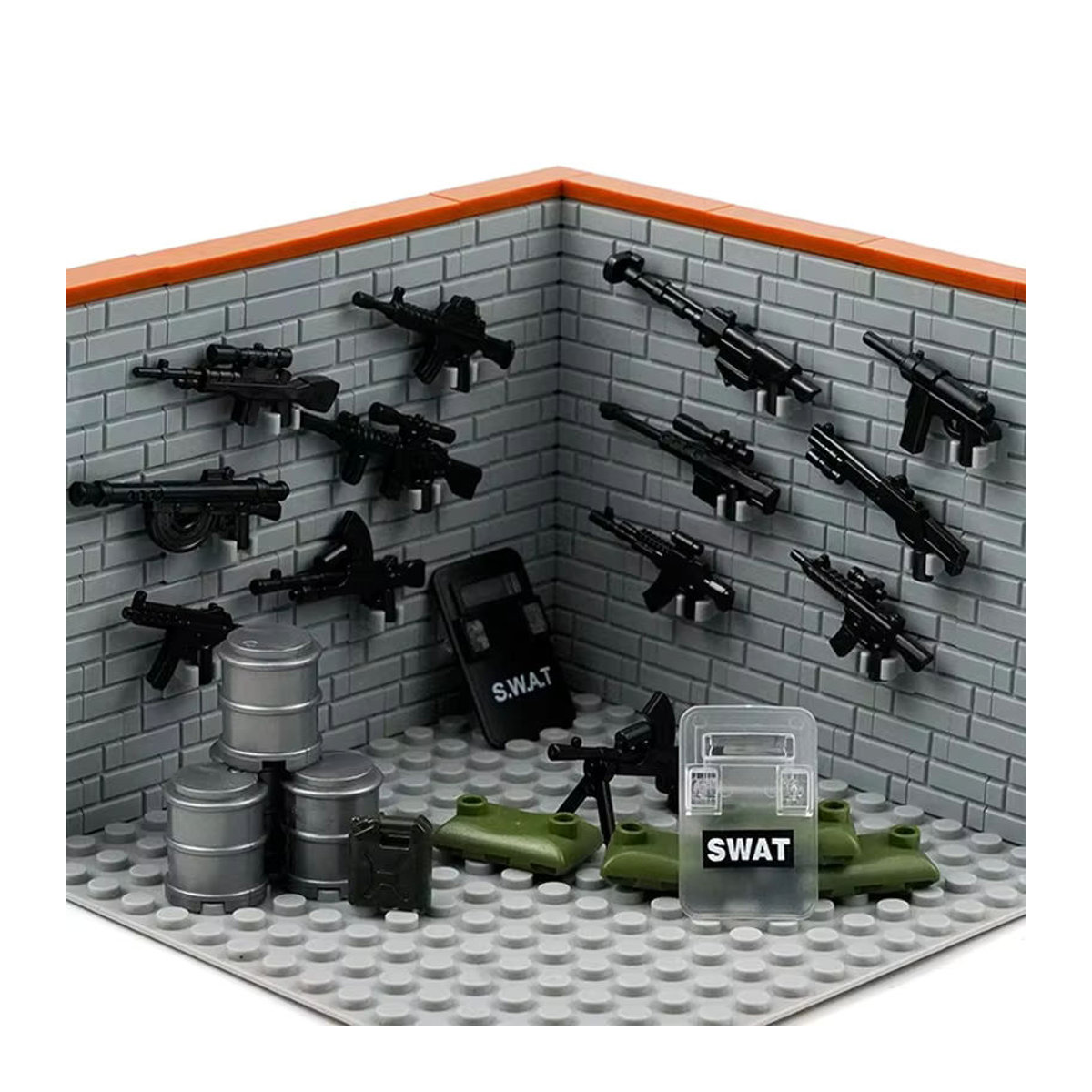 50 Stück Miniatur Schusswaffen TMZ Desktop Ornamente in Schwarz und Gold aus Kunststoff für DIY Dekorationen - Bild 3