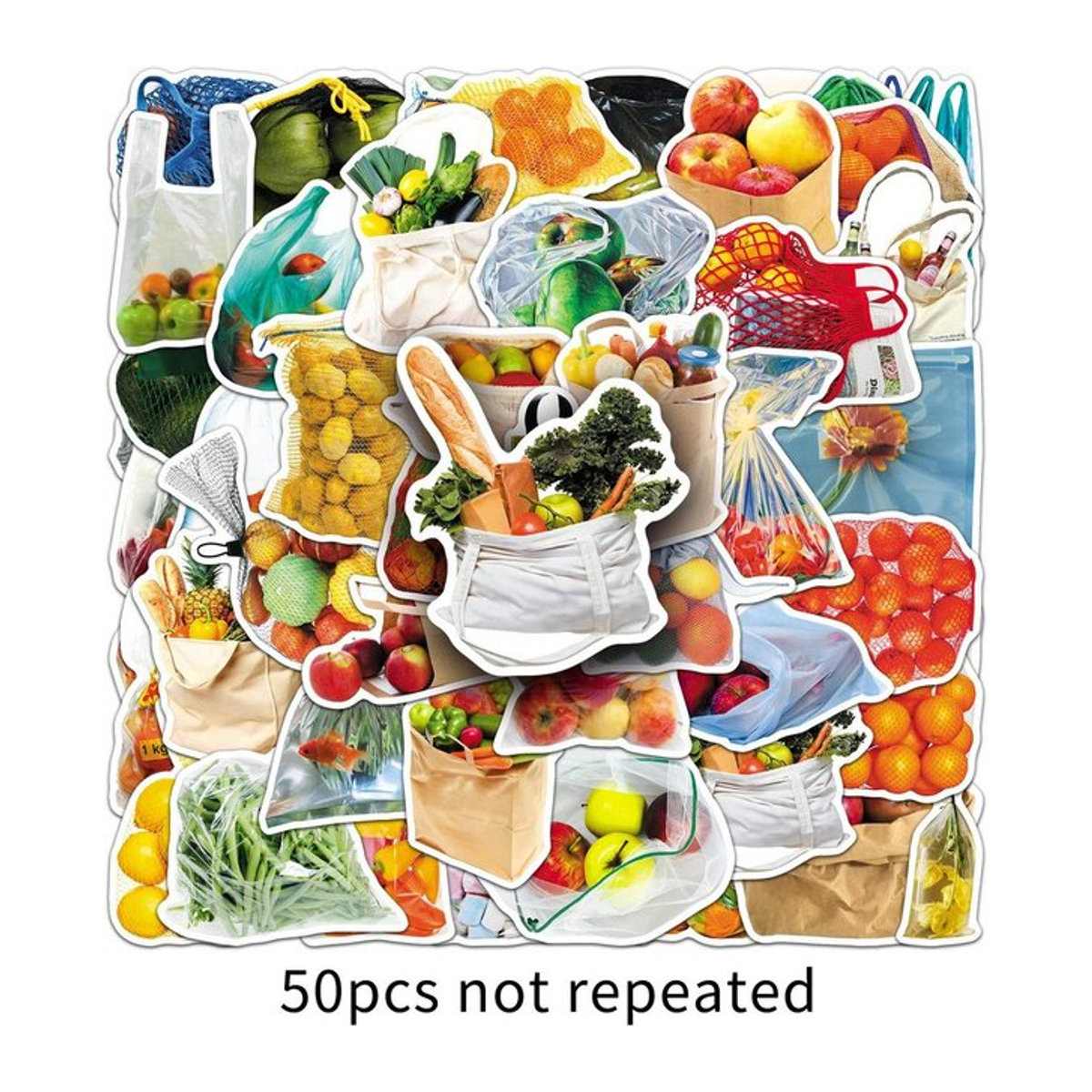 50 Stück realistische Obst- und Gemüseaufkleber in Mehrfarbig von BulingBulingStickers Store - Bild 1