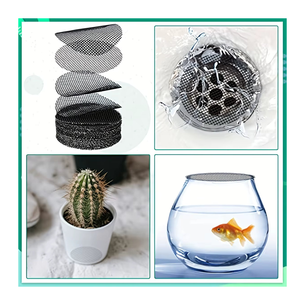 50 Stück runde Netz-Drainagesiebe für Blumentöpfe zur Vermeidung von Bodenverlust, ideal für Bonsai und Pflanzen-Drainage - Bild 6