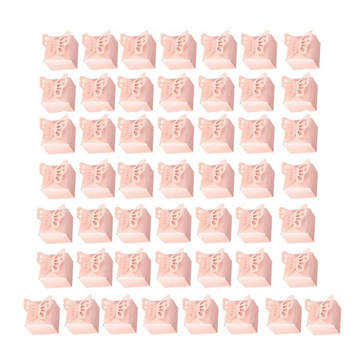 50 Stück TOMTOP JMS Schmetterling Gastgeschenkboxen aus Papier in Rosa für Hochzeit, Geburtstag und Weihnachten - Bild 1