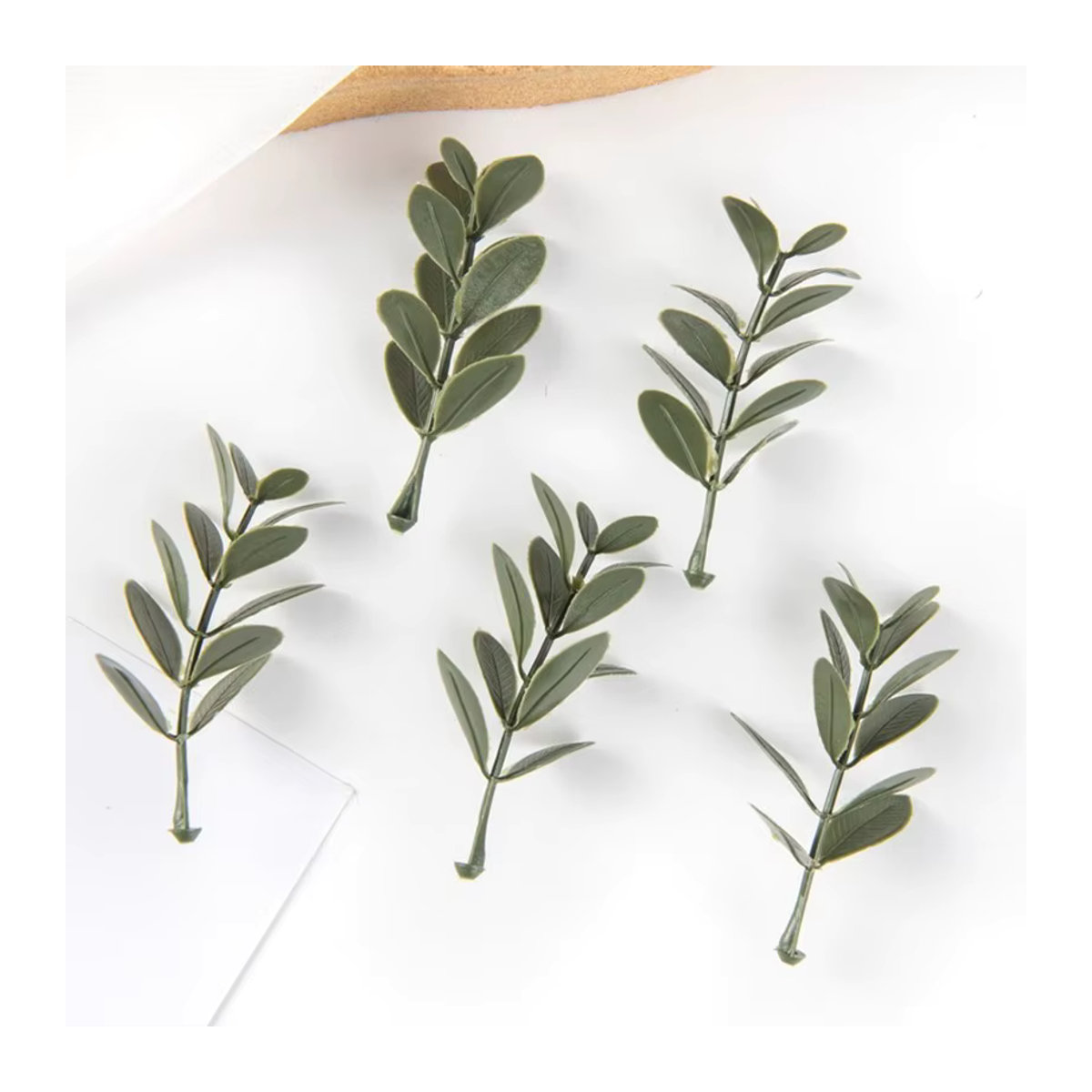 50 Stück TTCY Künstlicher Eukalyptus Single Stem in Orange und Grün für Hochzeit, Weihnachten und DIY Dekoration - Bild 6