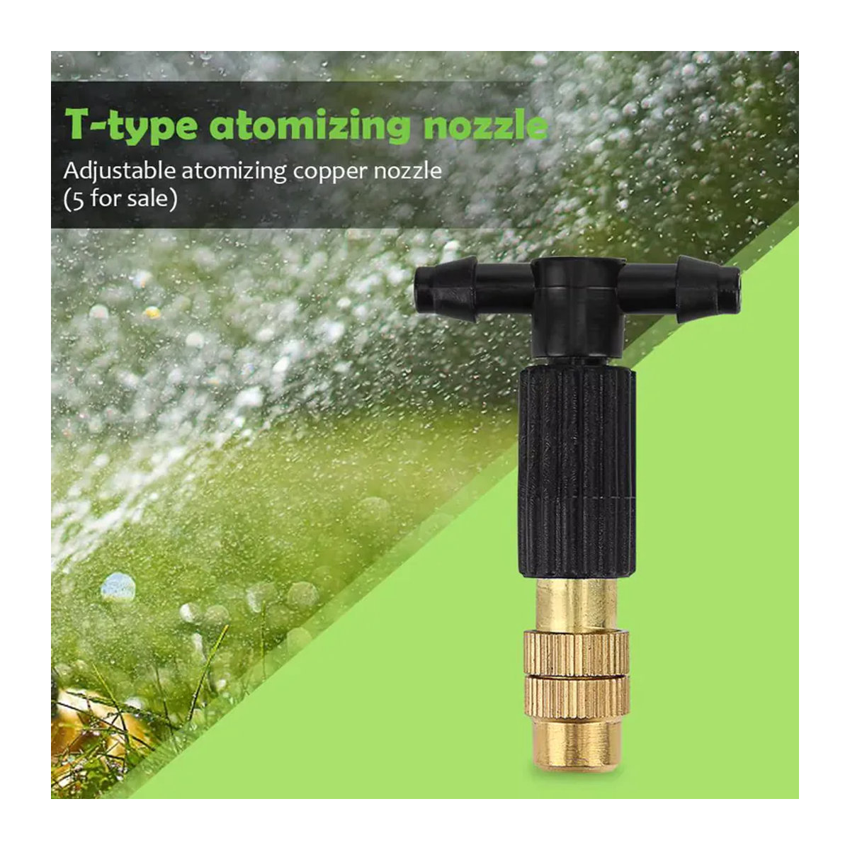 50 Stück verstellbare automatische Sprühköpfe aus Kupfer in Gold für Garten und Pflanzenzubehör - Bild 2