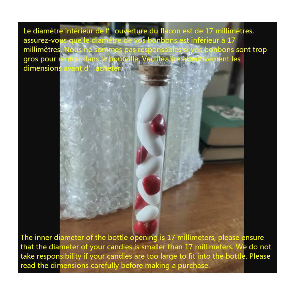 50er Set transparente Glasflaschen für Hochzeit und DIY-Bastelprojekte mit Verschluss - Bild 2