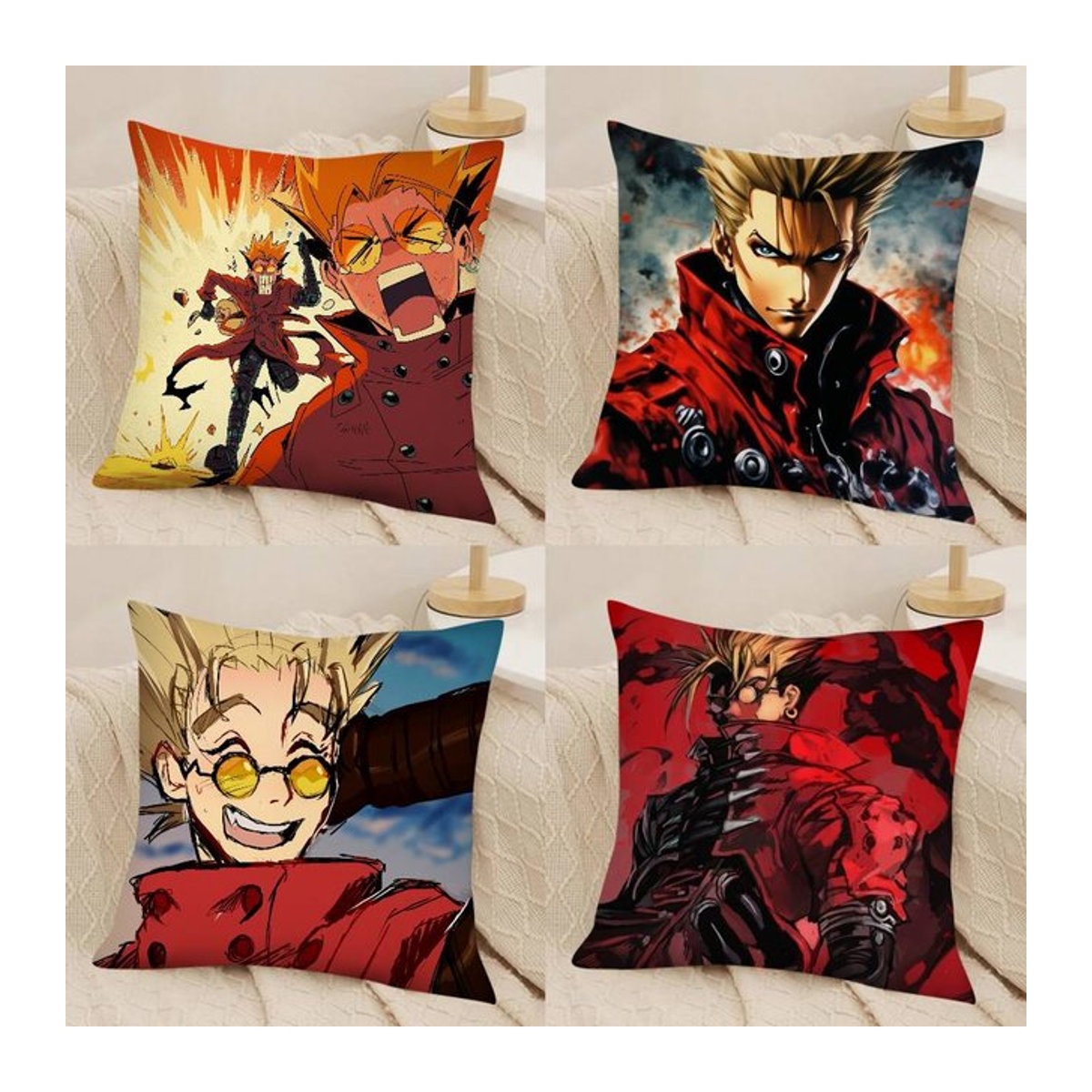 52TOYS Anime Cartoon Trigun Stampede Kissenbezug mehrfarbig - Bild 1