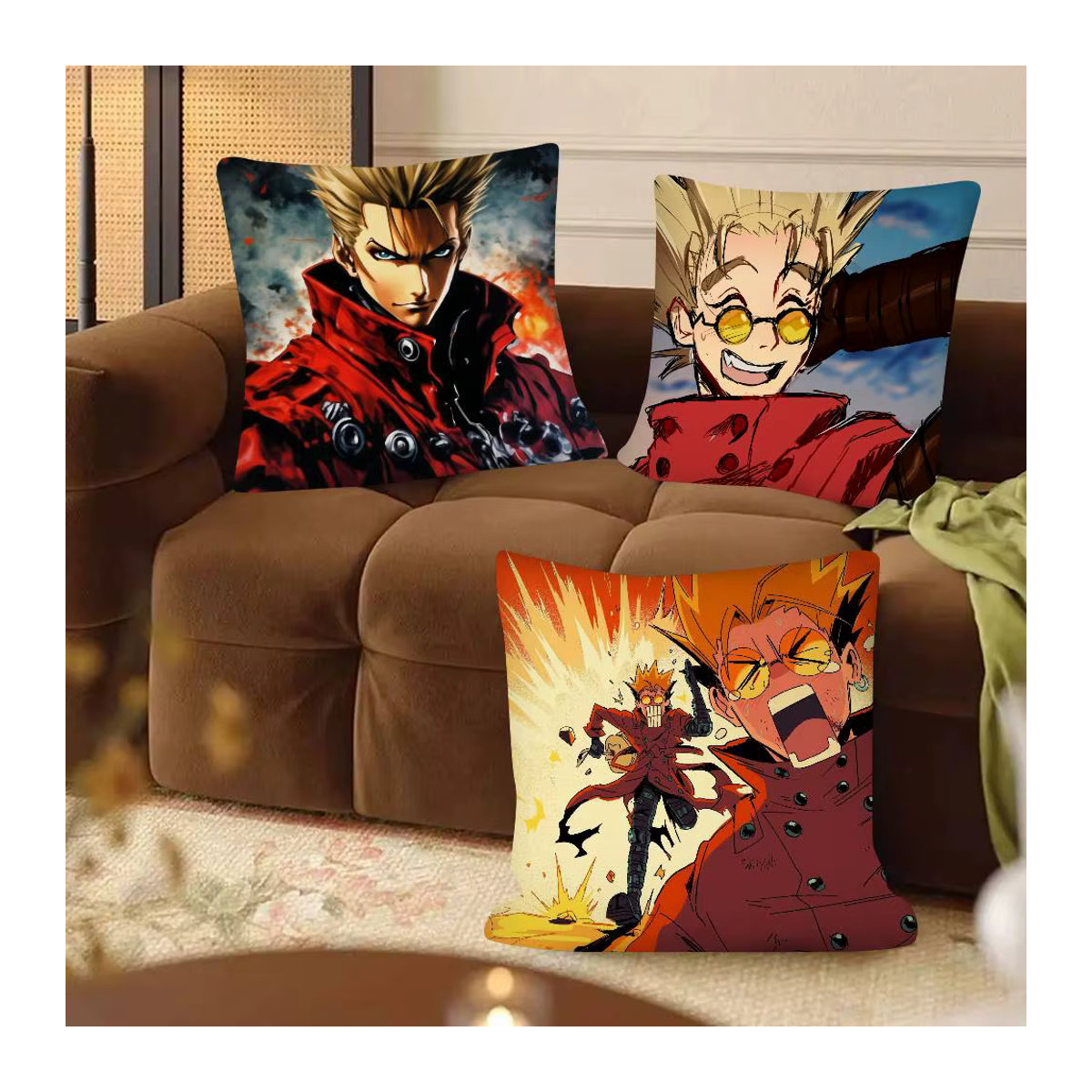 52TOYS Anime Cartoon Trigun Stampede Kissenbezug mehrfarbig - Bild 3