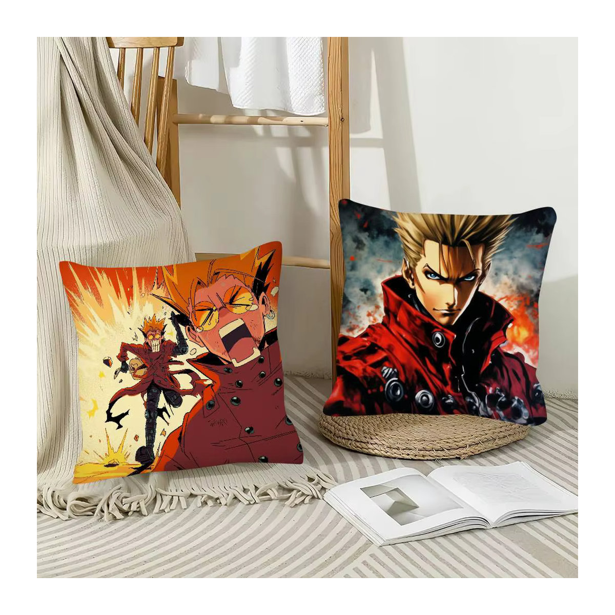 52TOYS Anime Cartoon Trigun Stampede Kissenbezug mehrfarbig - Bild 5