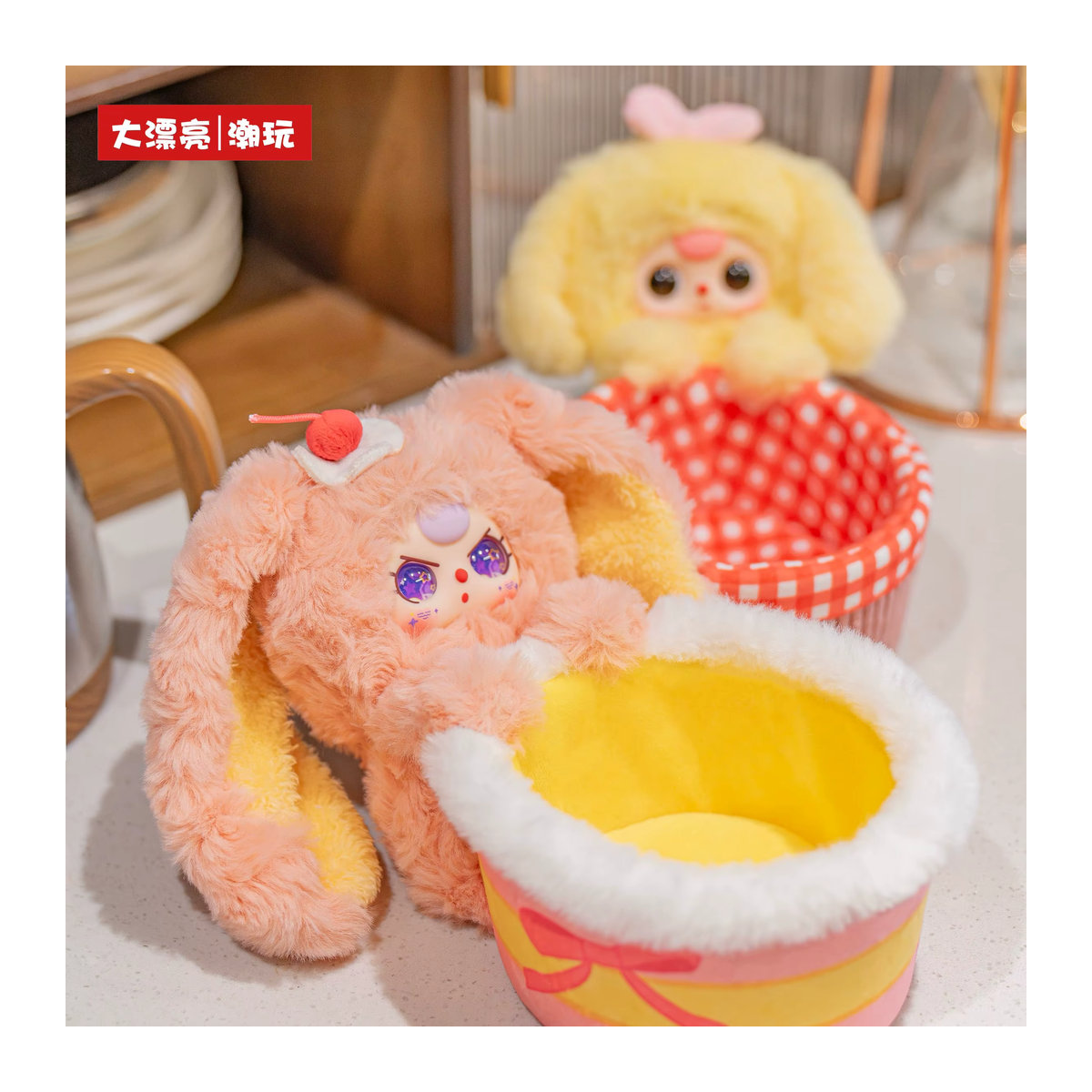 52TOYS Baby Drei Lagerung Korb Serie Blind Box mit Vinyl Plüsch Puppe als Desktop Storage Box und Ornament in Mehrfarbig - Bild 2
