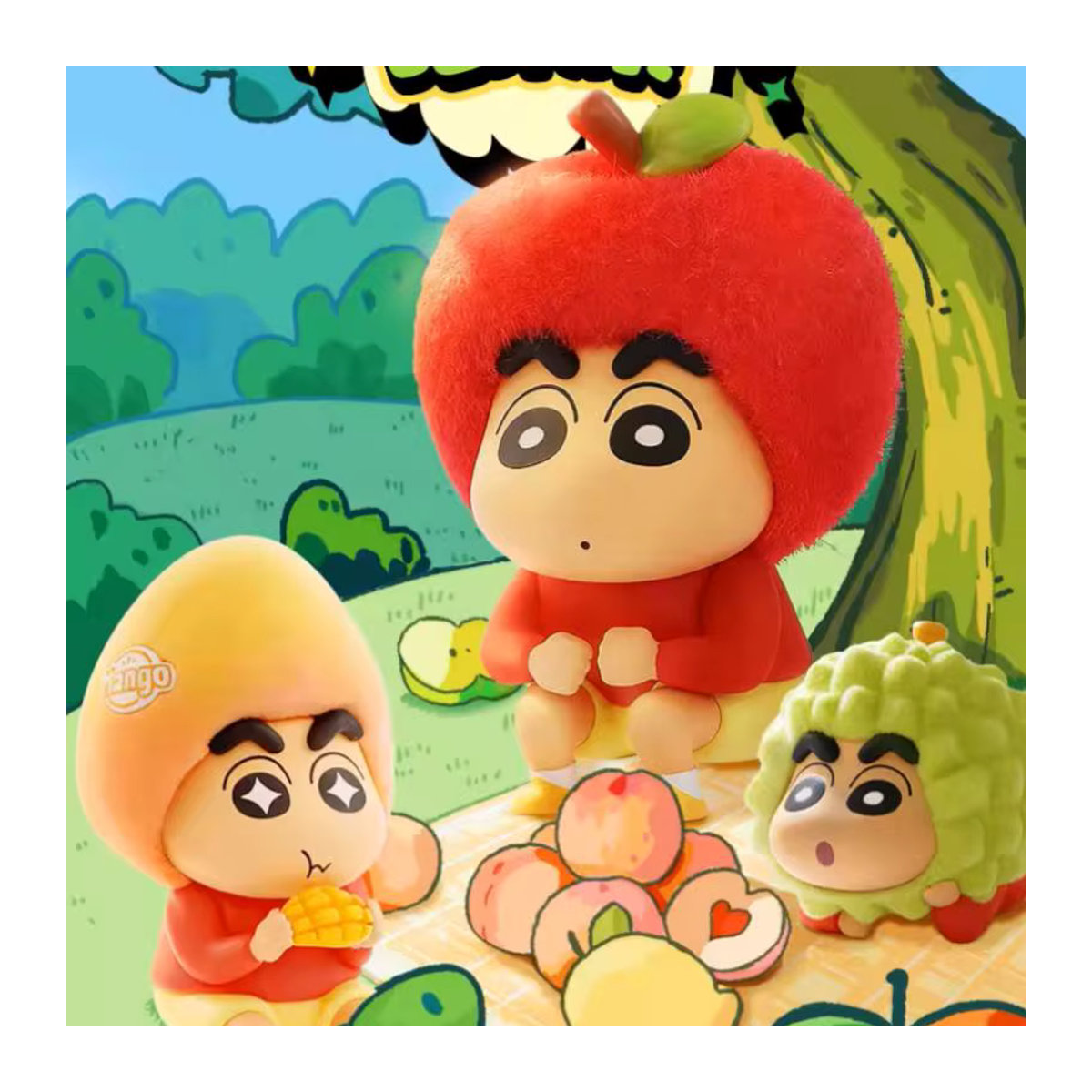 52TOYS Crayon Shin Chan Munch On Fruit Series Blindbox-Figuren, mehrfarbige Plüschtiere als Heimdeko-Ornament - Bild 2
