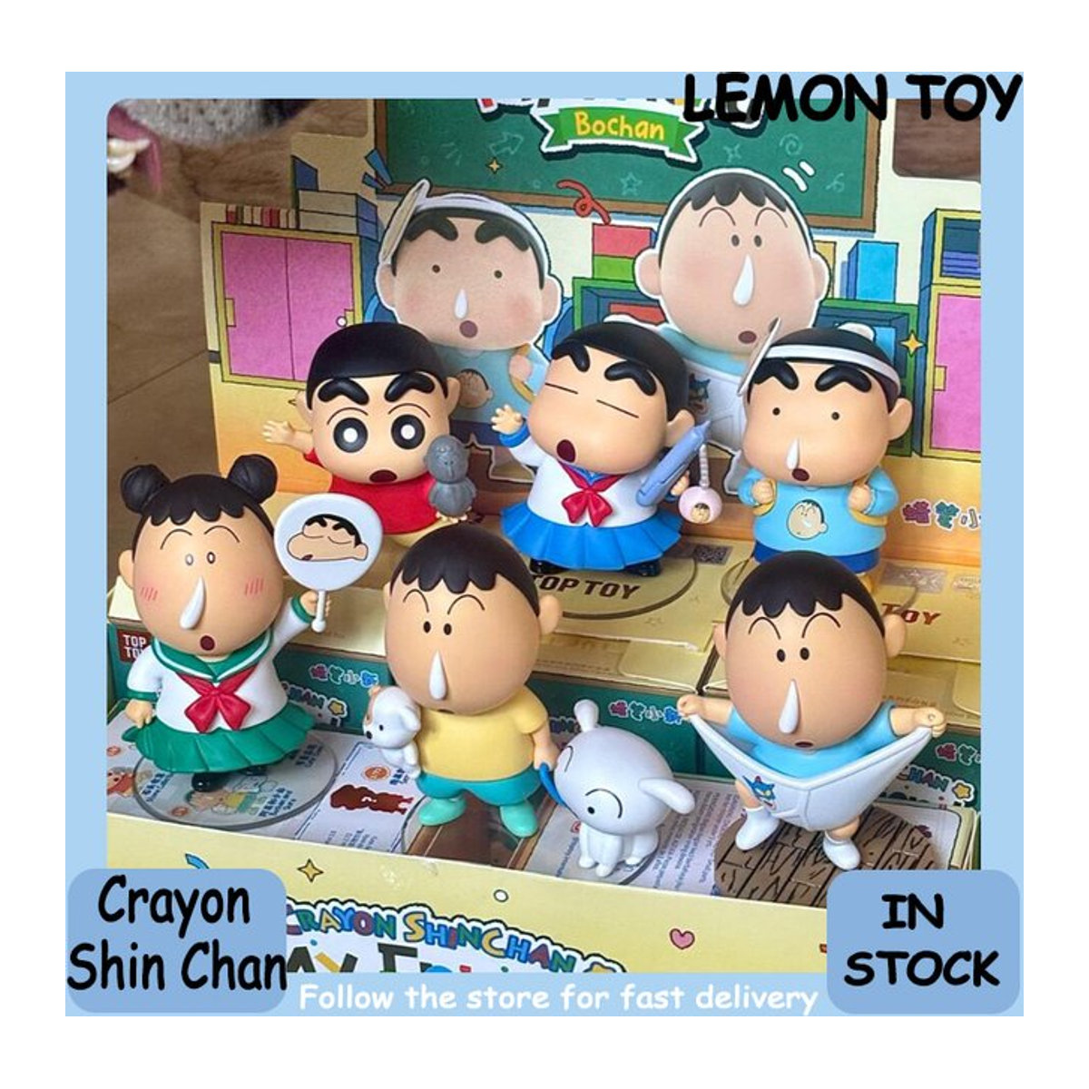 52TOYS Crayon Shin Chan My Friend Bochan Serie Blind Box Mehrfarbige Anime Figur aus Kunststoff zur Desktop-Dekoration - Bild 1