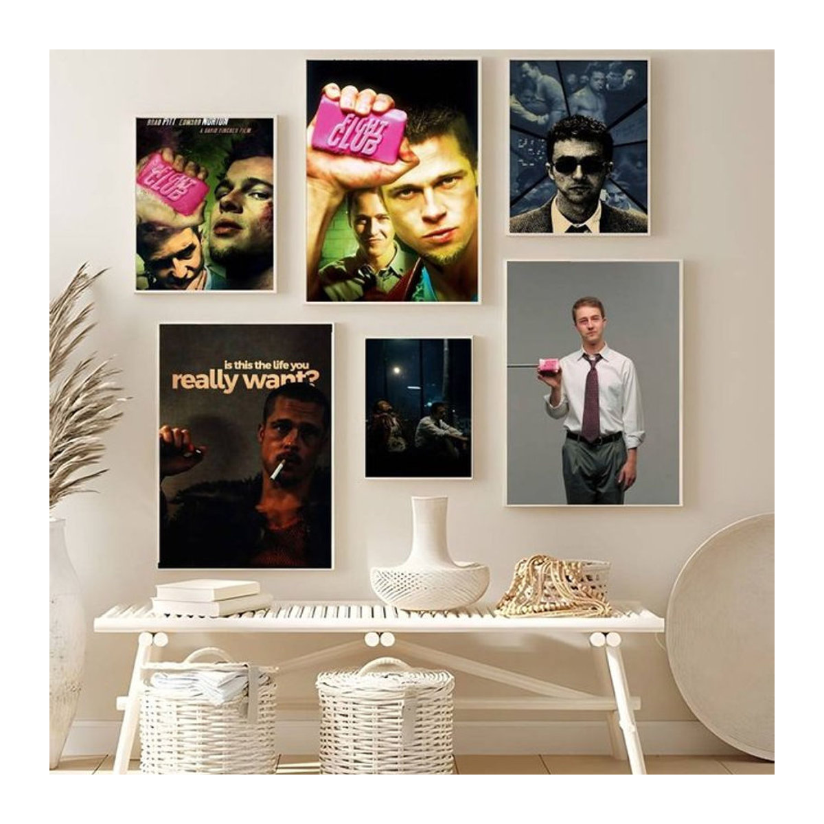 52TOYS Fight Club Poster Wanddekoration aus Papier, mehrfarbig, Hochformat - Bild 1