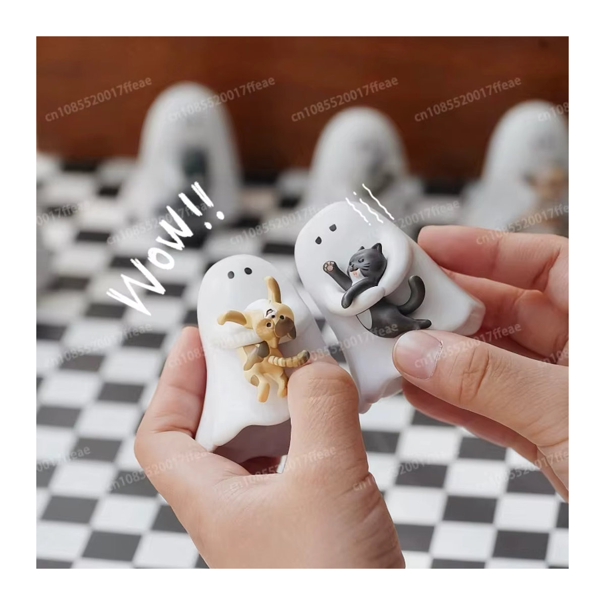 52toys Ghody Behold My Cat Serie Blind Box mit nachtleuchtenden Katzenfiguren in Weiß - Bild 4