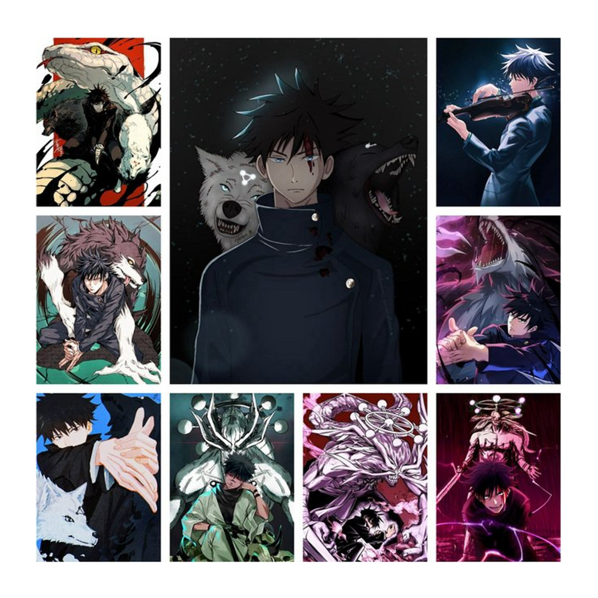 52TOYS Jujutsu Kaisen Fushiguro Megumi DIY Diamantmalerei Mosaik Bild in Mehrfarbig - Bild 1