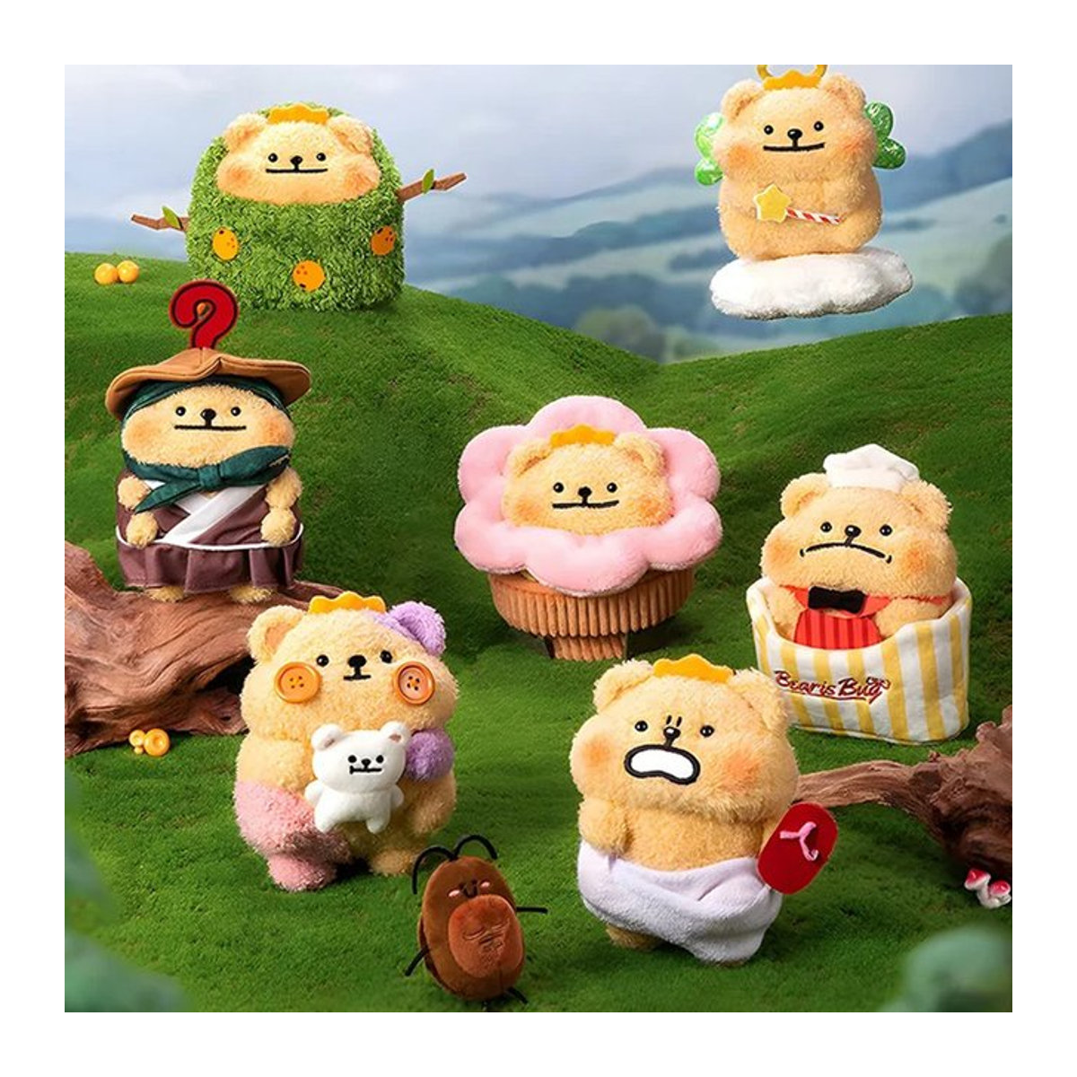 52toys Little Bear Worm My Life Script Serie Plüsch-Blindbox mehrfarbiges Kunstspielzeug und Puppenornament - Bild 1