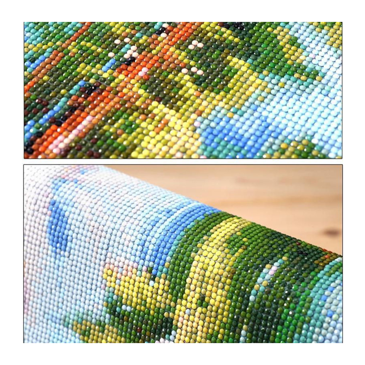 5D-Diamant-Gemälde Labyrinth 039 Flugzeug-Landschaft als Mosaik-Stickerei für Erwachsene und Kinder, mehrfarbig, B/H: 30 x 40 cm - Bild 6