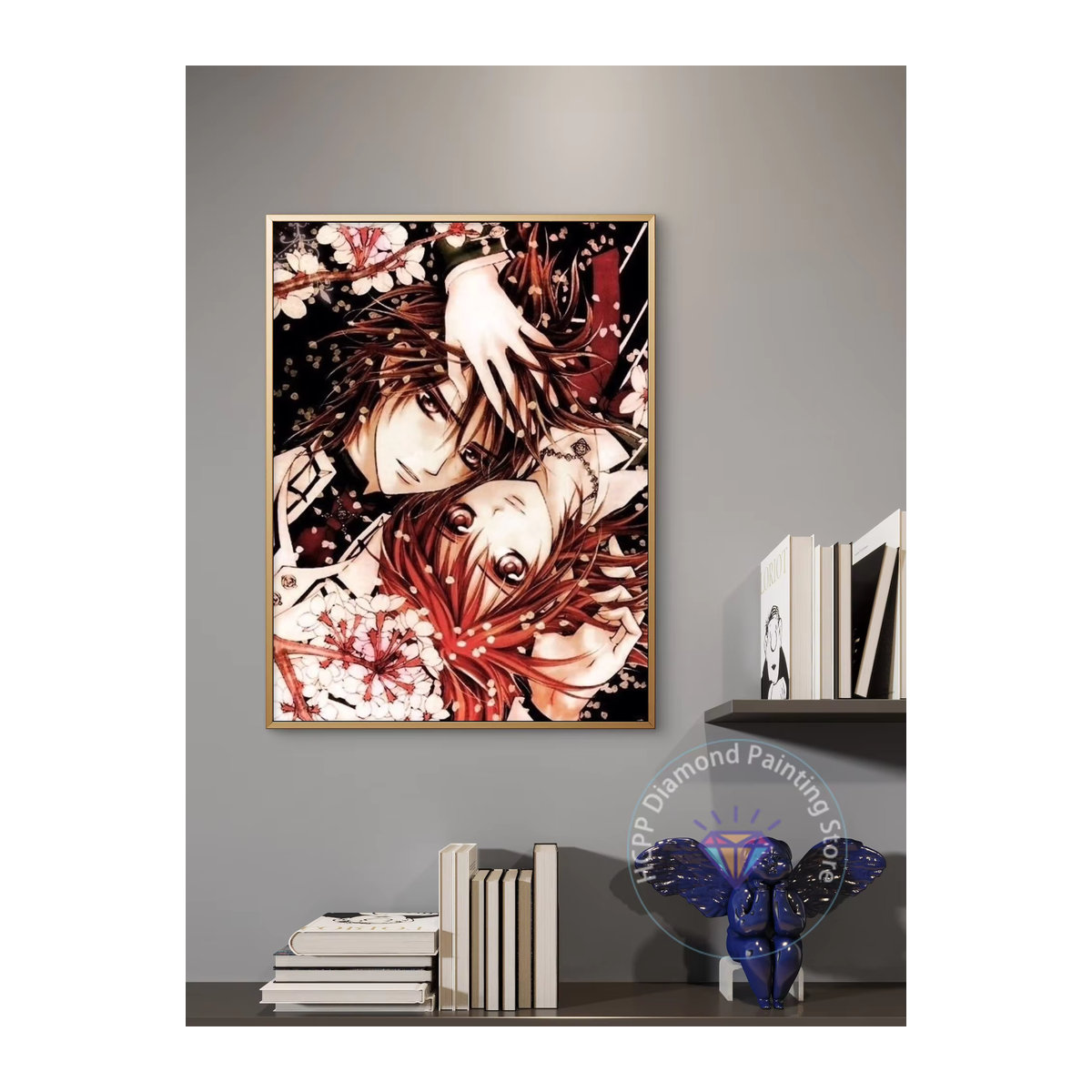 5D-DIY Diamant-Malerei-Set V-Vampir-Ritter im japanischen Anime-Stil, mehrfarbig, Wanddekoration - Bild 1