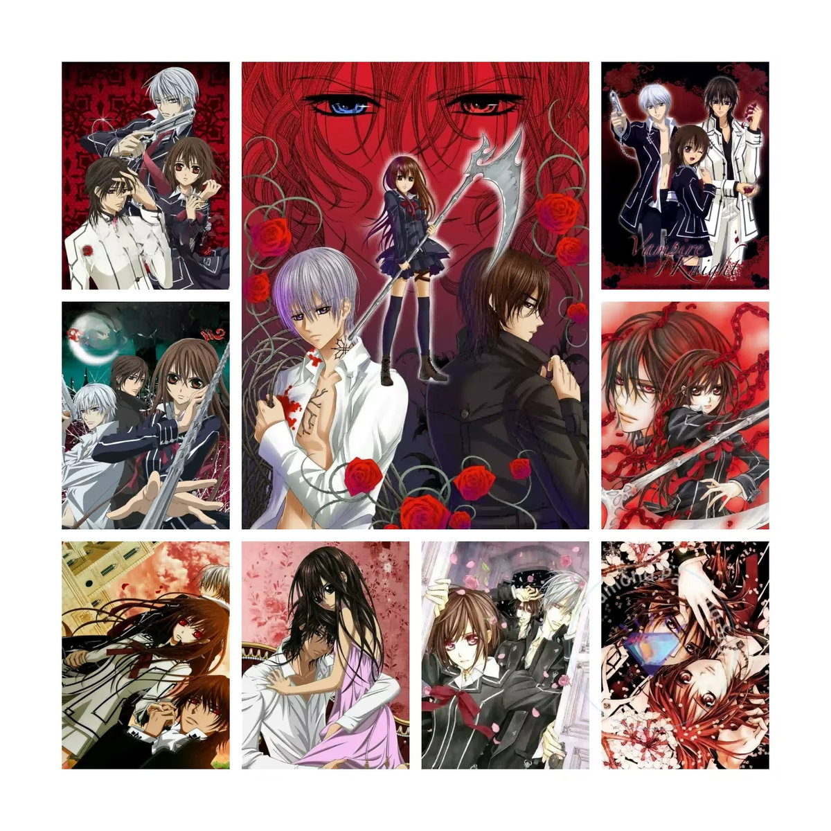 5D-DIY Diamant-Malerei-Set V-Vampir-Ritter im japanischen Anime-Stil, mehrfarbig, Wanddekoration - Bild 2