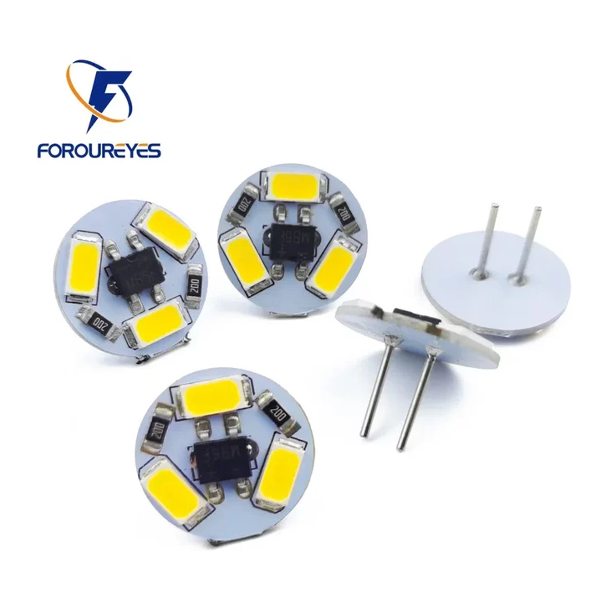 5er-Pack foroureyes LED-G4 Glühbirnen mit SMD5730, 12 V, Ersatz für Halogen-Beleuchtung - Bild 1