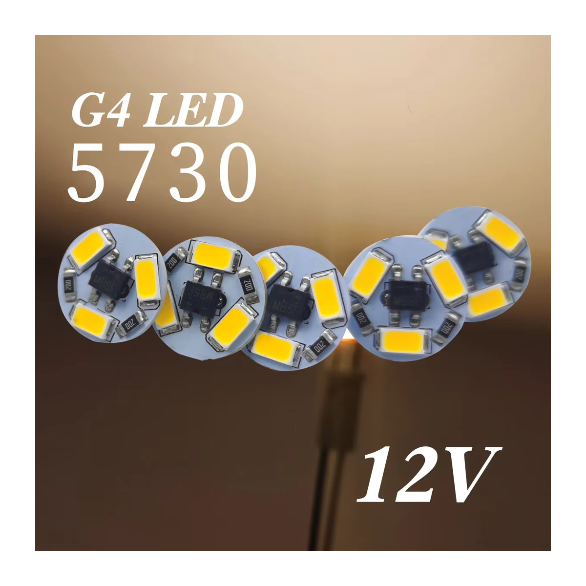 5er-Pack foroureyes LED-G4 Glühbirnen mit SMD5730, 12 V, Ersatz für Halogen-Beleuchtung - Bild 3
