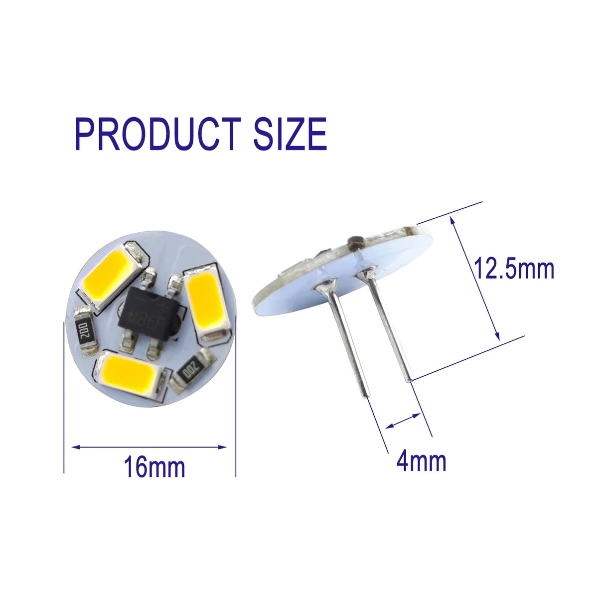 5er-Pack foroureyes LED-G4 Glühbirnen mit SMD5730, 12 V, Ersatz für Halogen-Beleuchtung - Bild 4