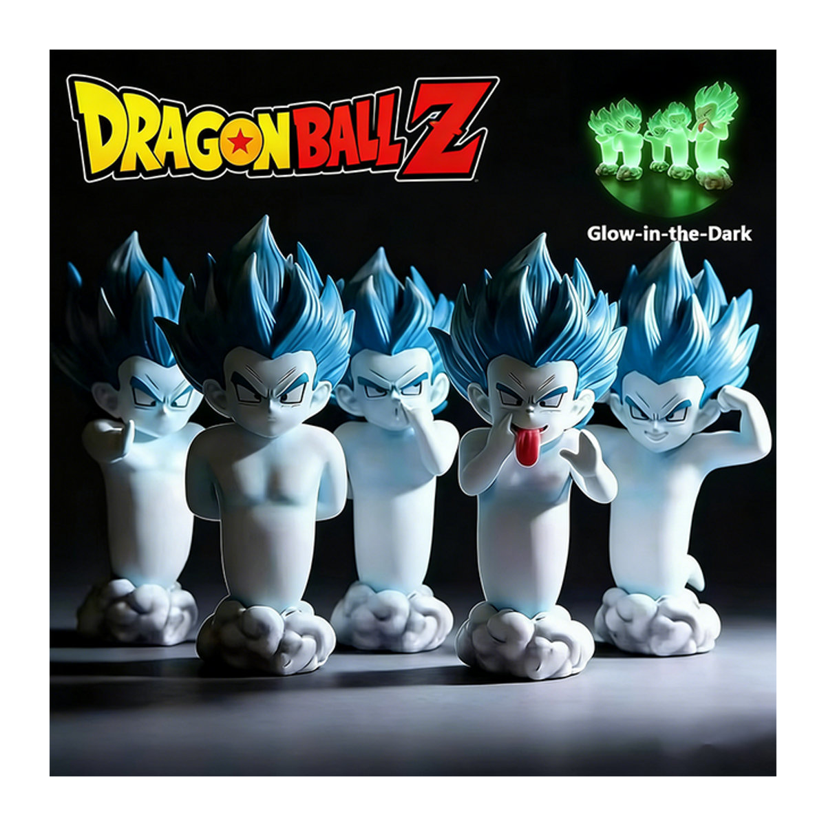 5er Set Dragon Ball Z Gotenks Super Ghost Kamikaze Attack Actionfiguren von Bandai in Weiß, Höhe: 14,5 cm - Bild 1
