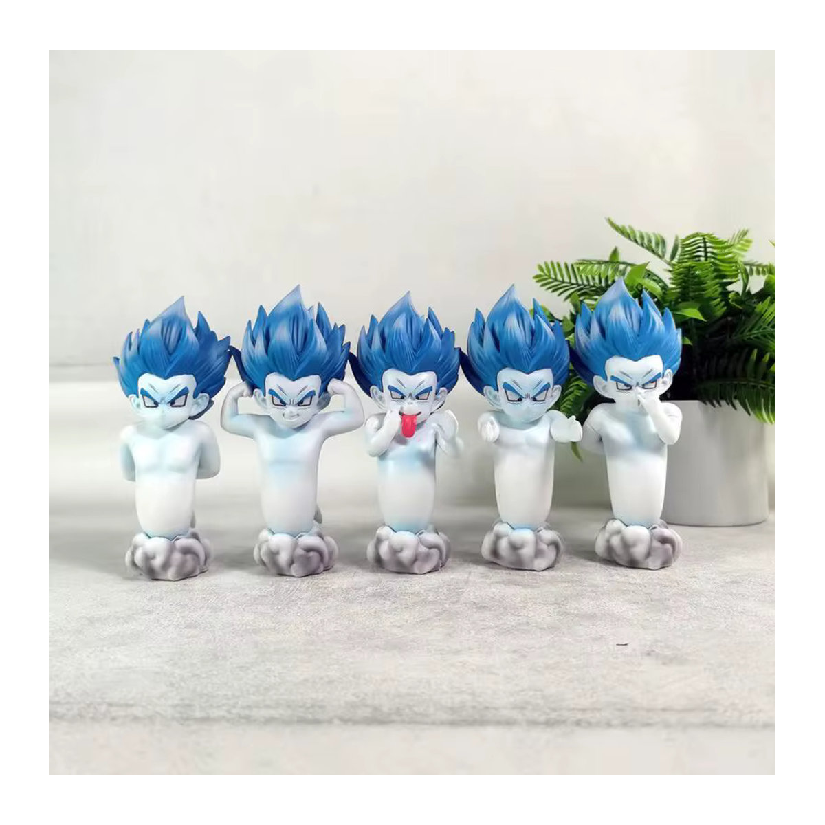 5er Set Dragon Ball Z Gotenks Super Ghost Kamikaze Attack Actionfiguren von Bandai in Weiß, Höhe: 14,5 cm - Bild 2