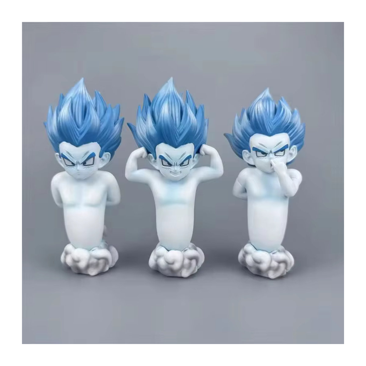 5er Set Dragon Ball Z Gotenks Super Ghost Kamikaze Attack Actionfiguren von Bandai in Weiß, Höhe: 14,5 cm - Bild 3