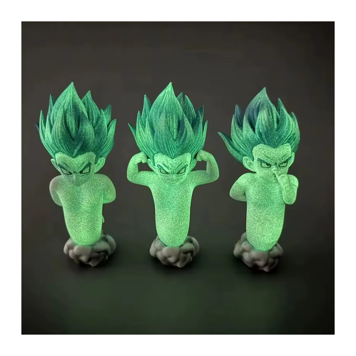 5er Set Dragon Ball Z Gotenks Super Ghost Kamikaze Attack Actionfiguren von Bandai in Weiß, Höhe: 14,5 cm - Bild 4
