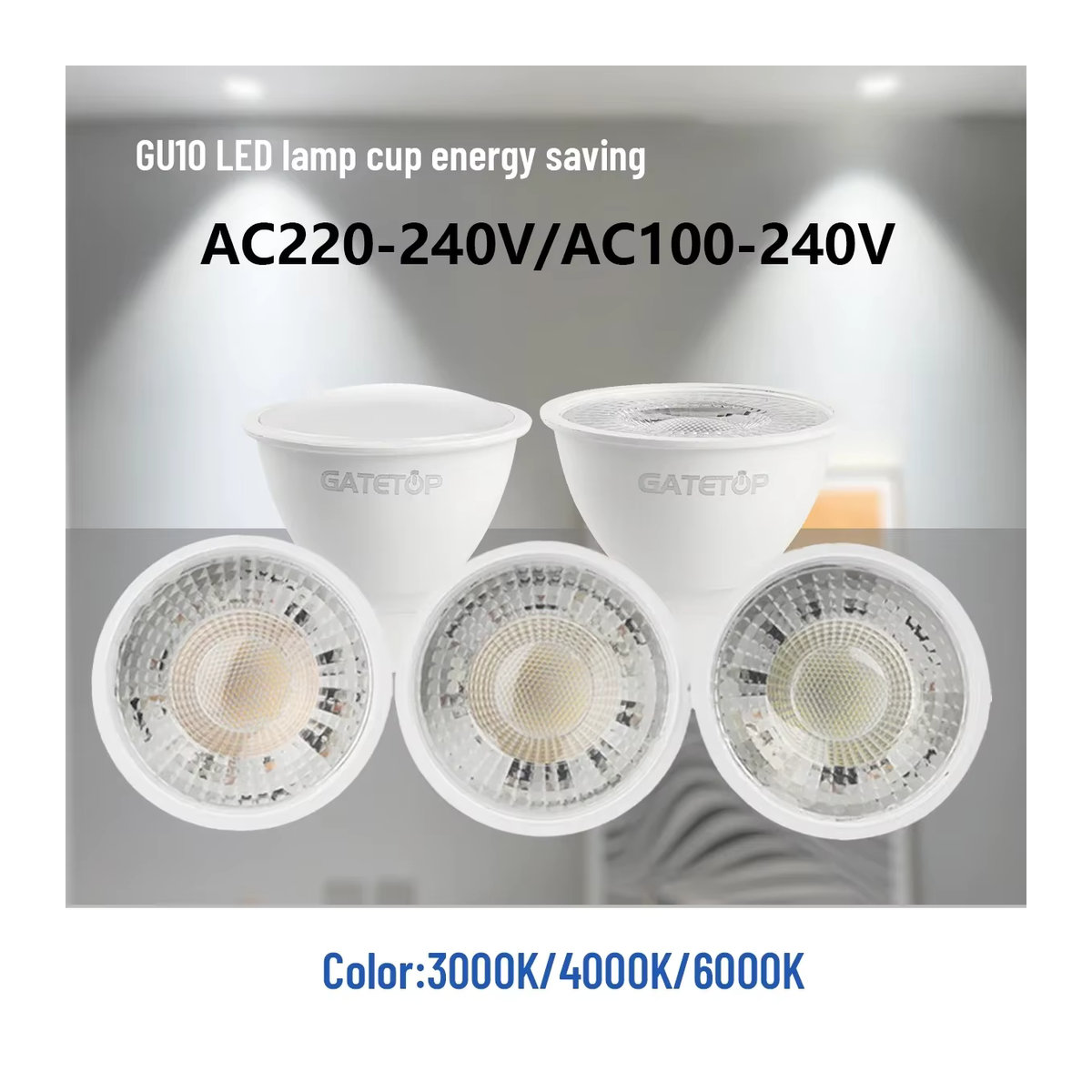 5er Set Gatetop LED Strahler GU10 5W Warmweißes Licht - Bild 2