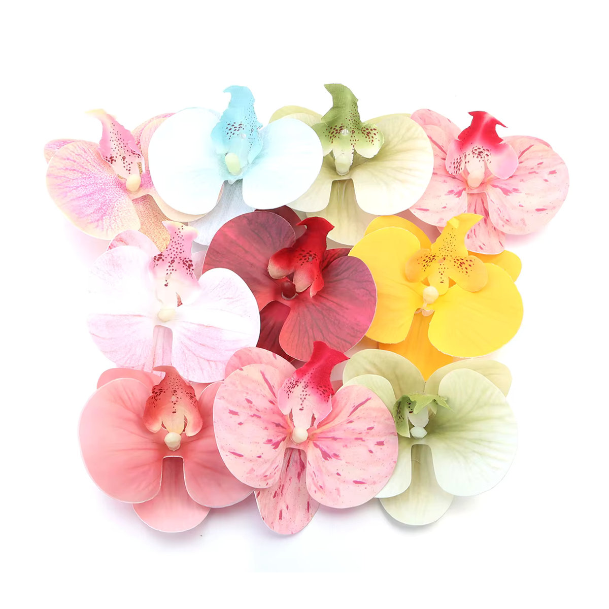 5er Set Künstliche Phalaenopsis Orchideen-Blütenköpfe in Mehrfarbig und Blau für DIY-Dekorationen - Bild 5