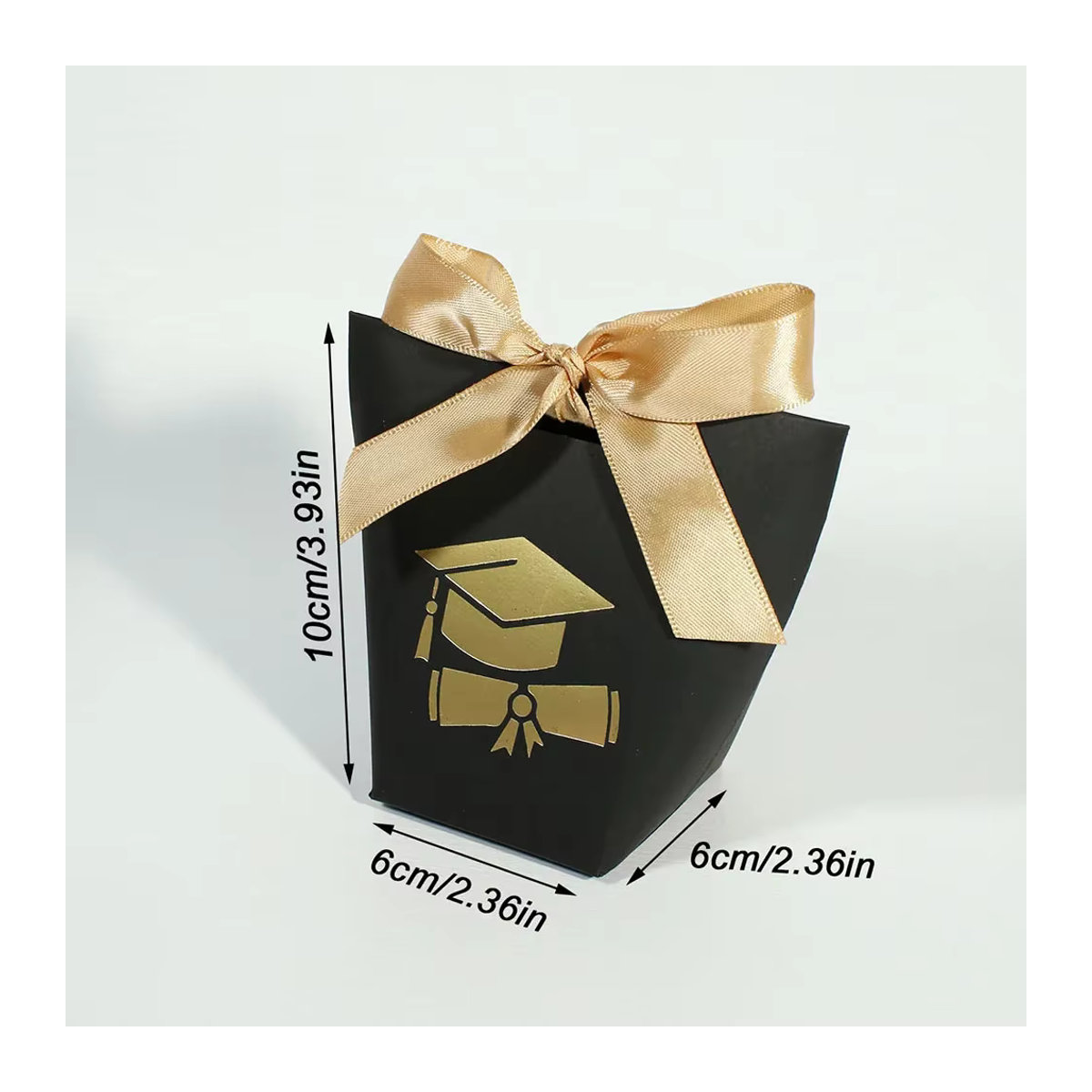 5er Set RMTPT Geschenkboxen für den Studienabschluss in Schwarz-Weiß aus Papier - Bild 4