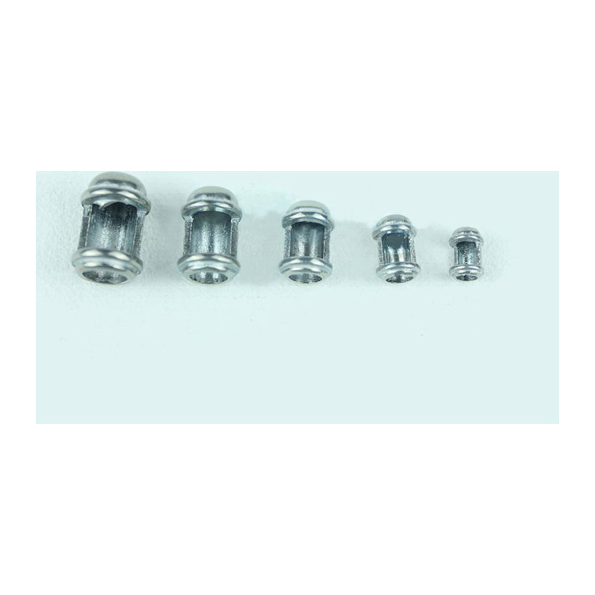 5er Set SHUAICHI Miniatur Modell Schiff LED Lampenabdeckungen aus Metall in Silber für maritime DIY Hobby Dekoration - Bild 1