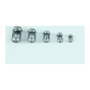 5er Set SHUAICHI Miniatur Modell Schiff LED Lampenabdeckungen aus Metall in Silber für maritime DIY Hobby Dekoration
