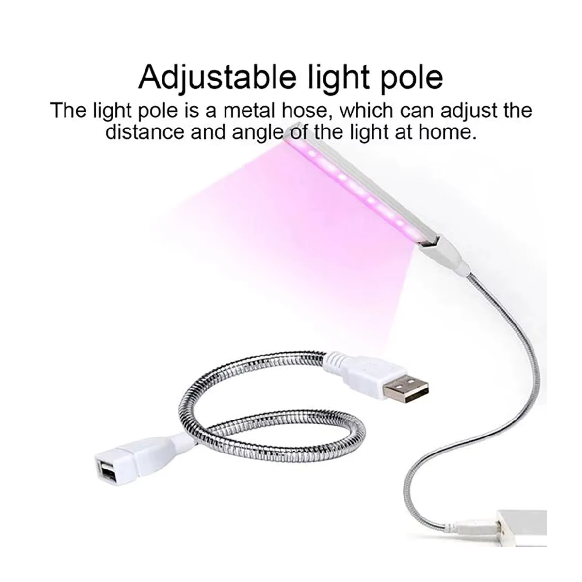 5V Vollspektrum LED Pflanzenlampe mit flexiblem Schlauch und USB-Anschluss für Gewächshäuser und Hydroponik - Bild 5