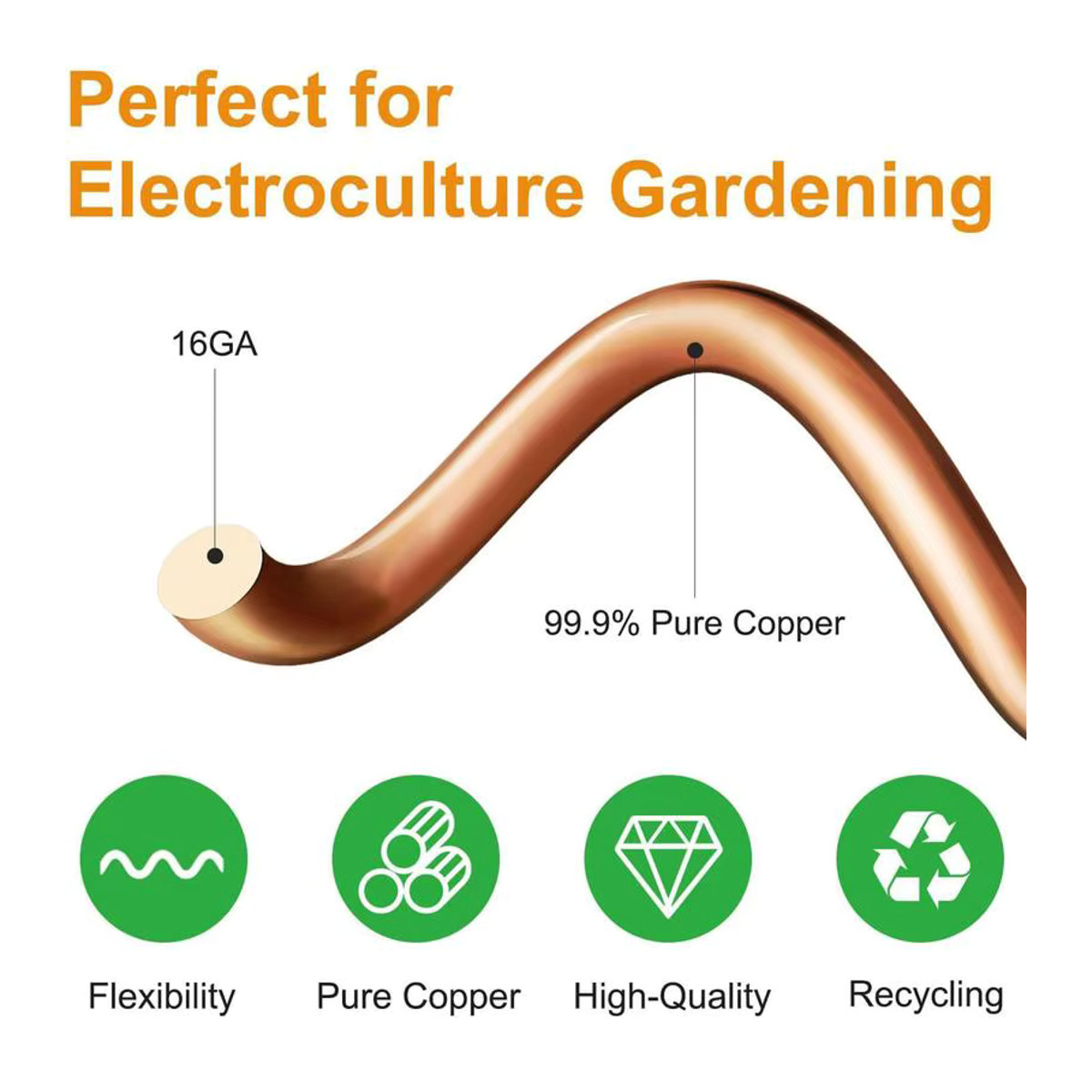 6 Stück Elektrokultur-Pflanzenstecker aus Kupfer für den Garten und Gemüseanbau - Bild 4