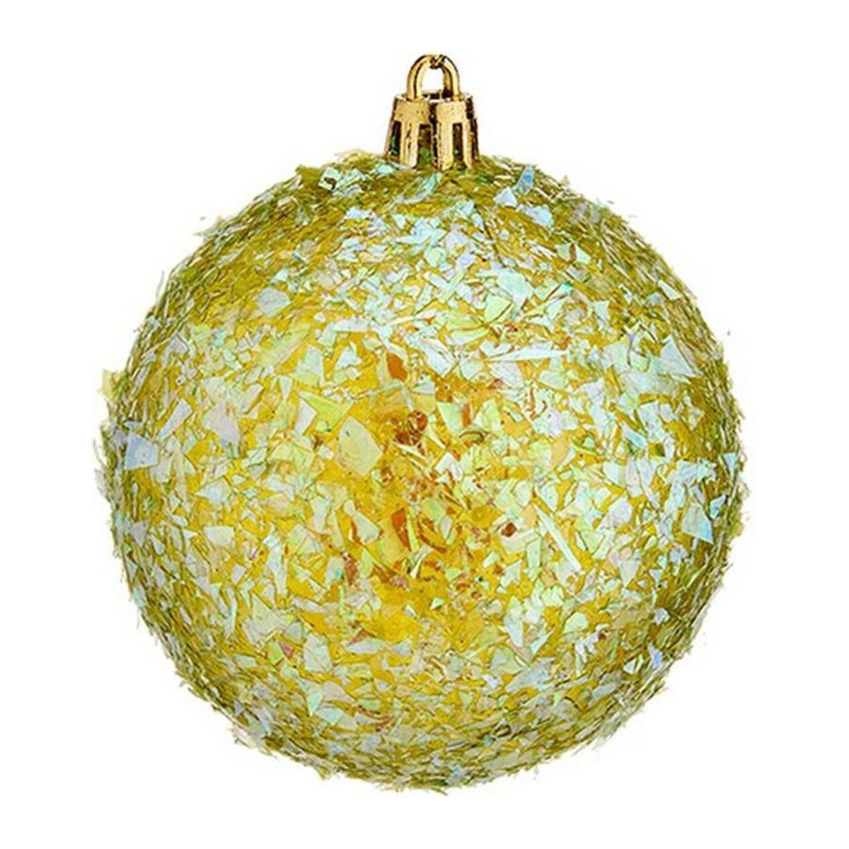 6 Stück grüne Weihnachtskugeln aus Kunststoff mit Haken für die Weihnachtsdekoration, Durchmesser: 8 cm - Bild 1