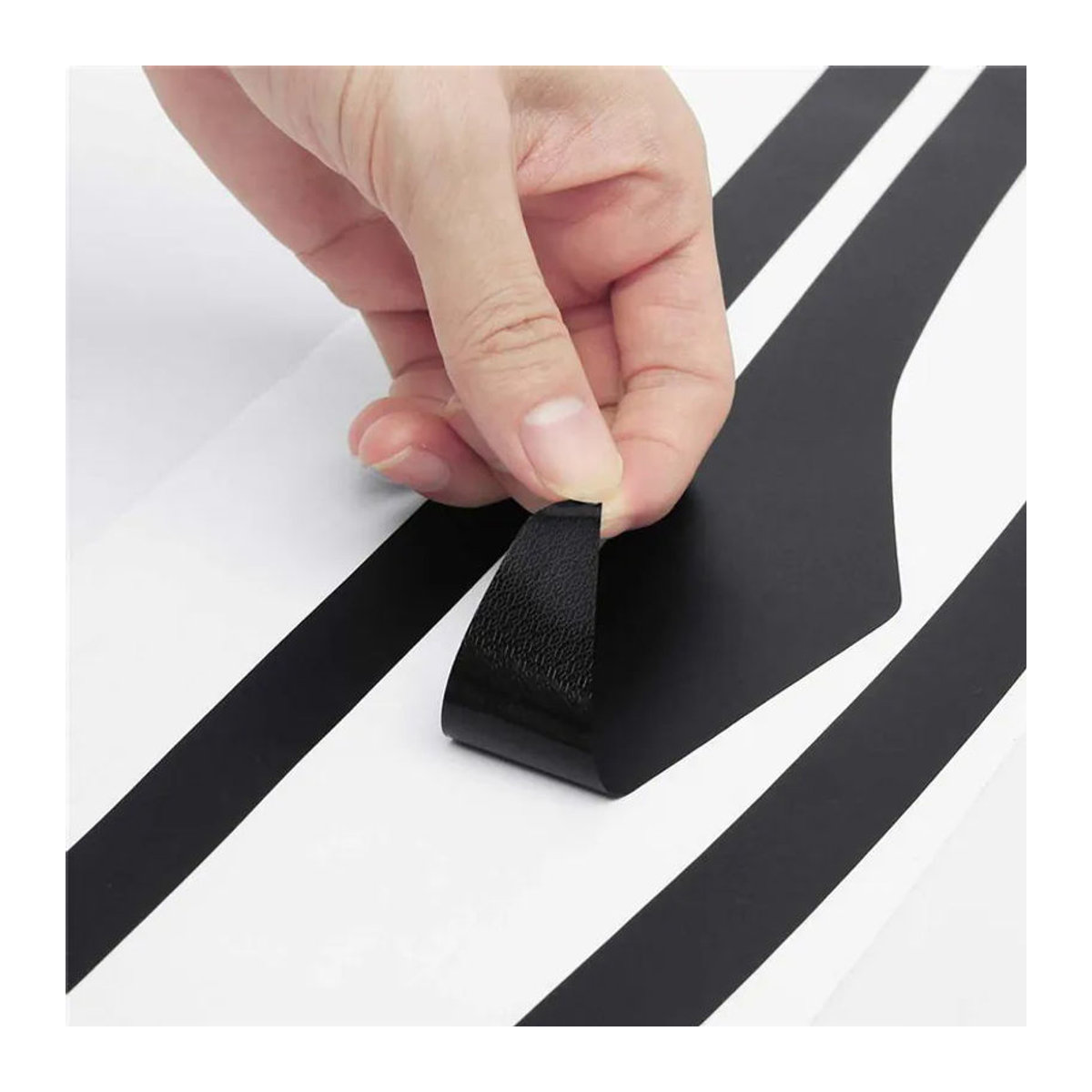6 Stück Topfactory Chrom Vinyl Zierleisten Schwarz für Autotür und Fenster - Bild 2