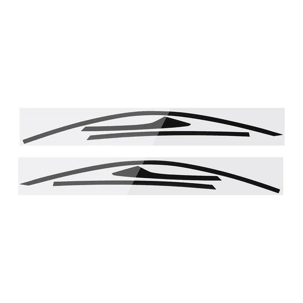 6 Stück Topfactory Chrom Vinyl Zierleisten Schwarz für Autotür und Fenster - Bild 4